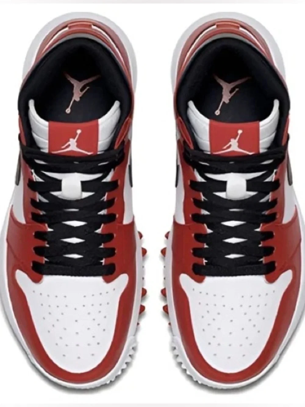 NIKE AIR Jordan 1 Retro Golf Cleat Chicago 917717-100 white black varsity red